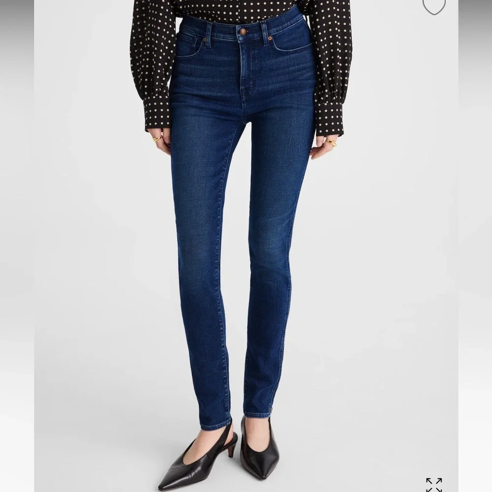 Madewell 10” High Rise Skinny Dark Blue Women's Jeans - 24 - Picture 1 of 10